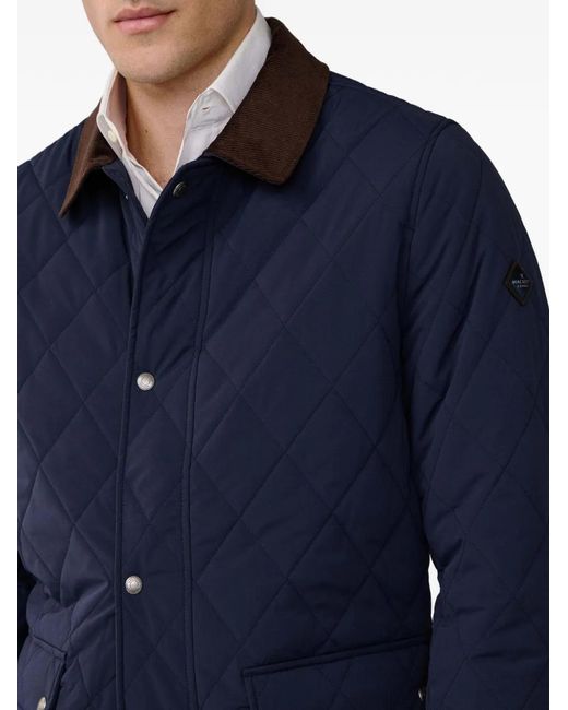 Hackett Blue Surchemise Matelassée À Col En Velours Côtelé for men