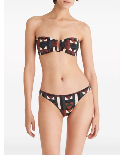 Eres Brown Allégorie Graphic-print Bikini Bottoms