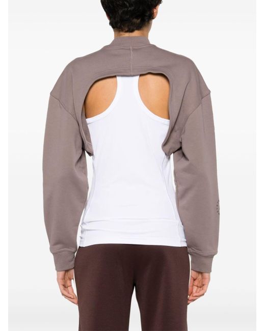 Adidas By Stella McCartney Brown TrueCasuals Cropped-Sweatshirt