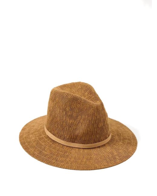 Lenny Niemeyer Brown Trama Knitted-Band Fedora Hat