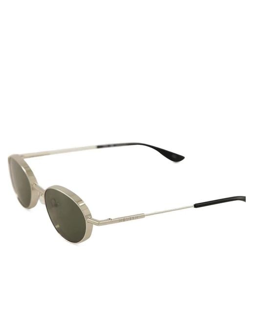 McQueen Green Oval-Frame Sunglasses for men