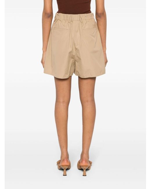 Prada Natural High-waist Cotton Shorts