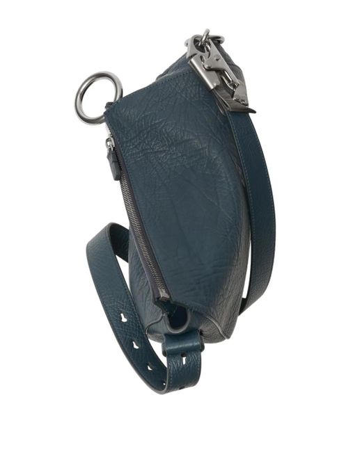 Burberry Blue Small Knight Leather Shoulder Bag