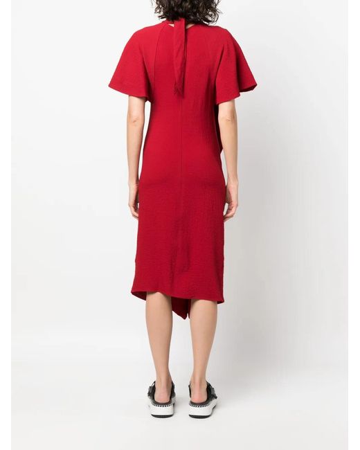 Colville Red Love Short-Sleeve Midi Dress