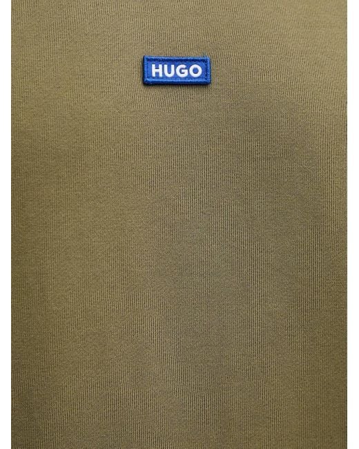 HUGO Green Logo-Patch Sweatshirt for men