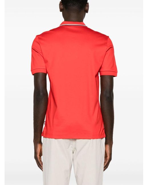 Boss Red Logo-appliqué Cotton Polo Shirt for men