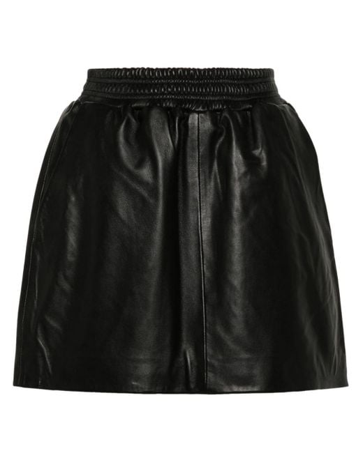 Arma Black Mare Leather Skirt