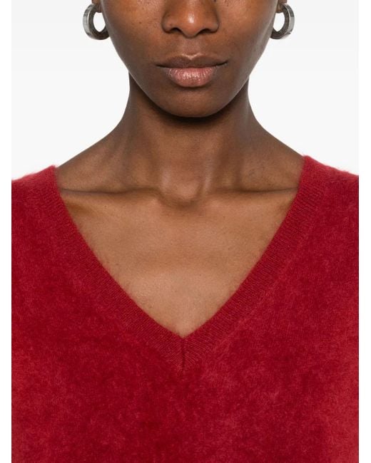 ABSOLUT CASHMERE Red Miriam V-Neck Vest