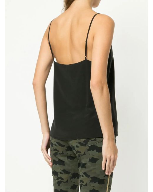 L'Agence Black V-Neck Top