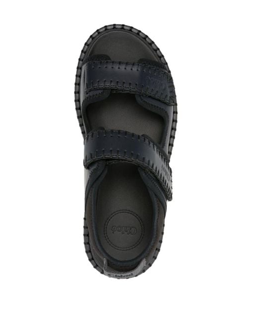 Chloé Black Lilli Flatform Sandals
