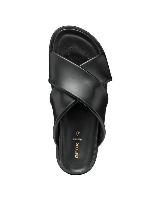 Geox Black Adelash Sandals