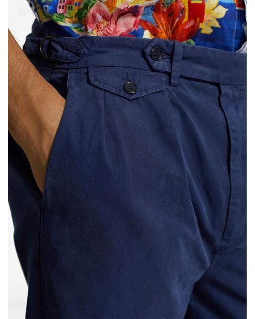 Polo Ralph Lauren Blue Featherweight Cotton-Twill Tennis Trousers for men