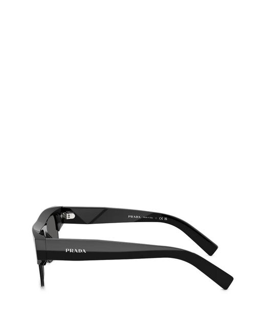 Prada Gray Lunettes De Soleil À Monture Carrée