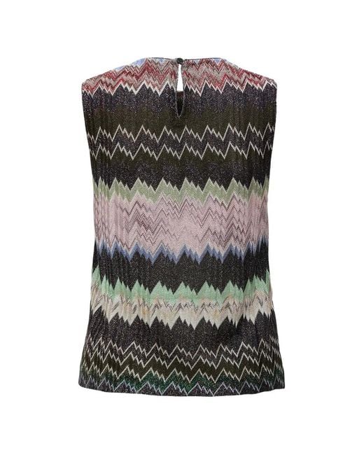 Missoni Gray Zigzag-Patterned Top