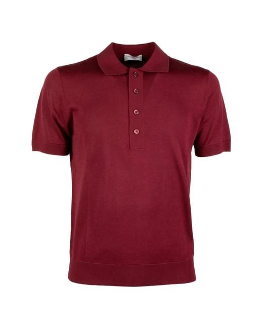 Paolo Pecora Red Short-Sleeve Polo Shirt for men