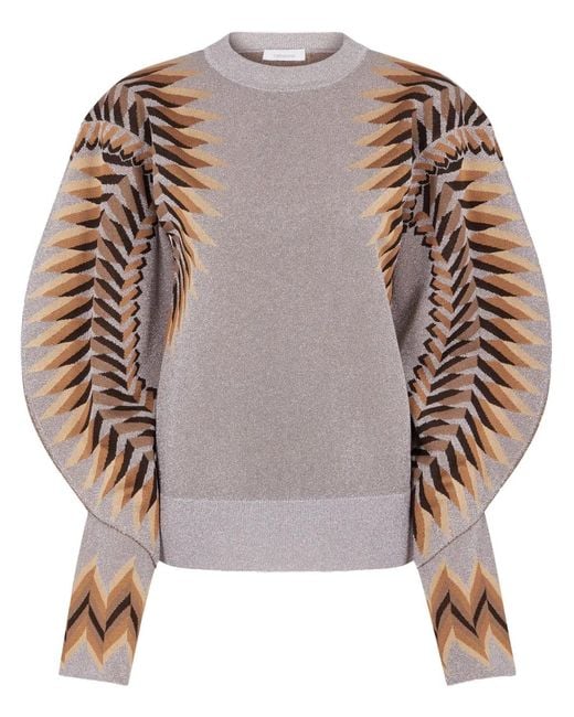 Rabanne Brown Jacquard Sweater