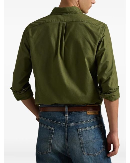 Polo Ralph Lauren Green Long-Sleeve Shirt for men
