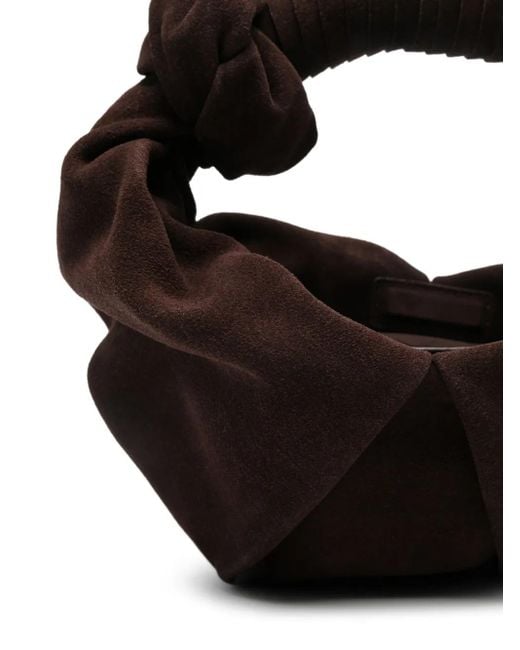 Simon Miller Black Knotted Suede Bucket Bag