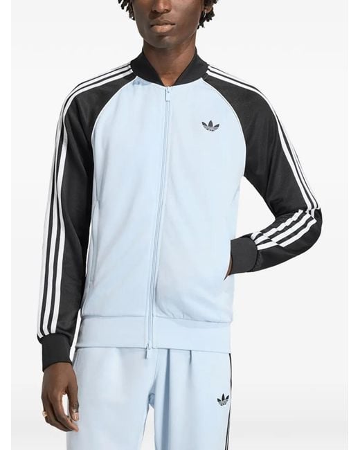 Adidas Blue Sst Side-Stripe Track Top for men