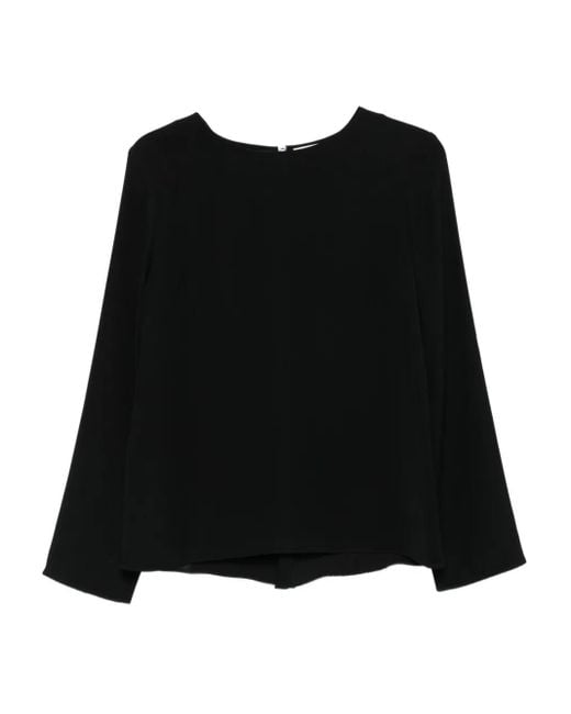 P.A.R.O.S.H. Black Long-Sleeve Blouse