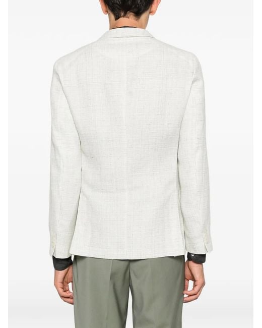 Boss White Double-Breasted Blazer for men