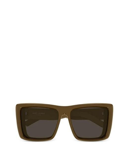 Saint Laurent Gray Howl Rectangle-Frame Sunglasses