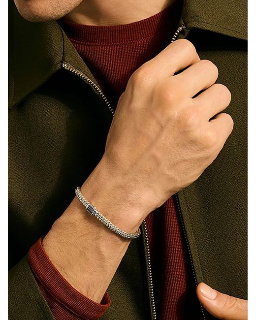 John Hardy White Sterling Icon Sapphire Bracelet