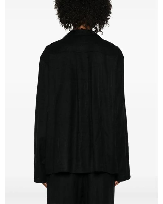 Totême  モノグラム フランネルシャツ Black