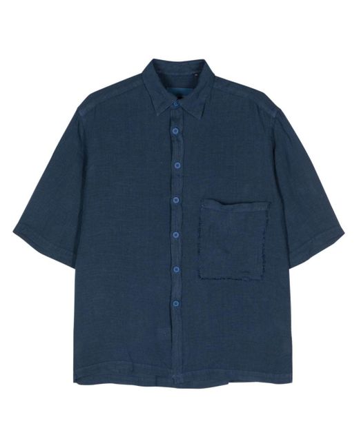 Costumein Blue Stefano Linen Shirt for men