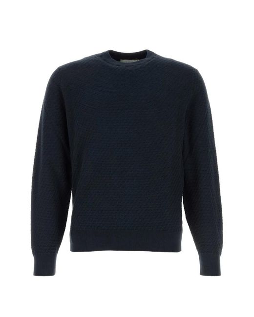 Canali Blue Pull À Col Rond for men