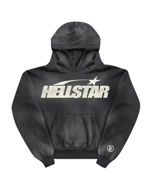 HELLSTAR Black Uniform Logo-Print Hoodie for men