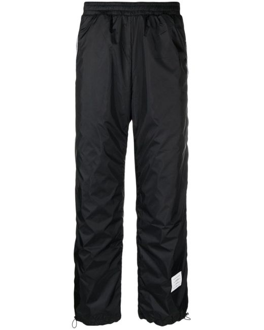 Thom Browne Black Logo-patch Sheer-ripstop Track Pants for men