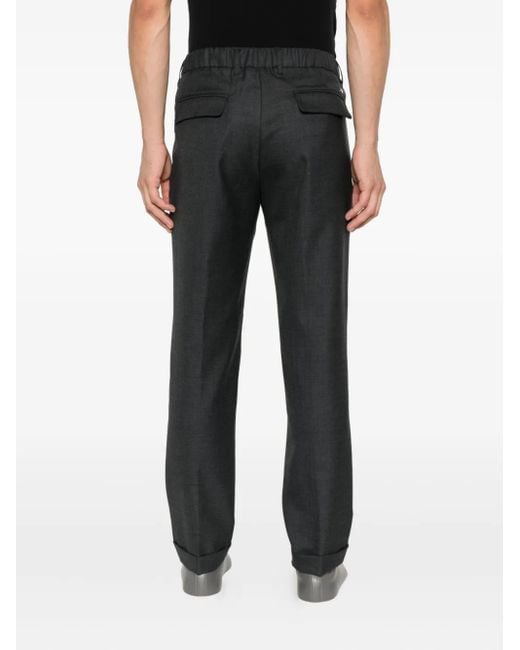 Herno Black Regular Fit Trousers for men