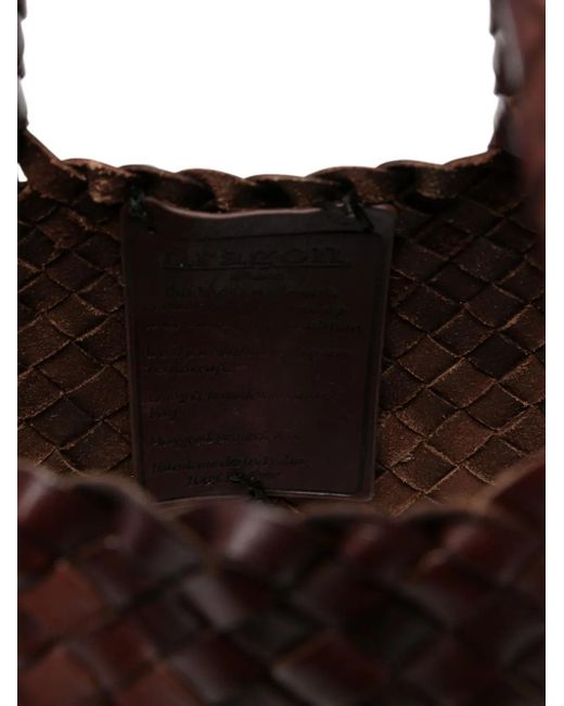 Borsa Tote Santa Croce di Dragon Diffusion in Brown