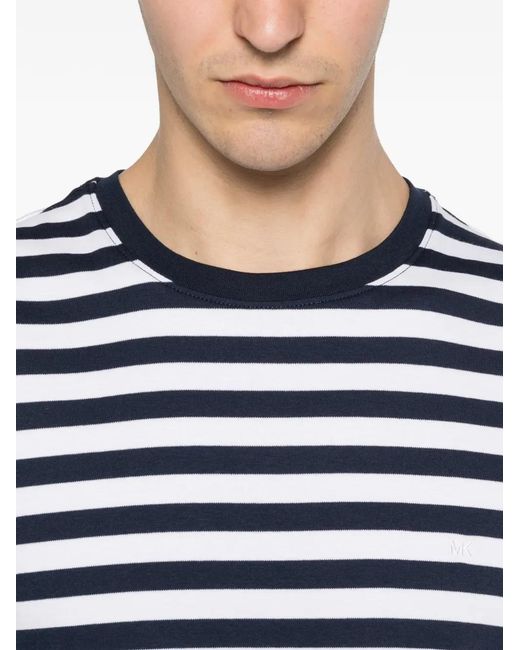 Michael Kors Blue Striped Short-Sleeve T-Shirt for men