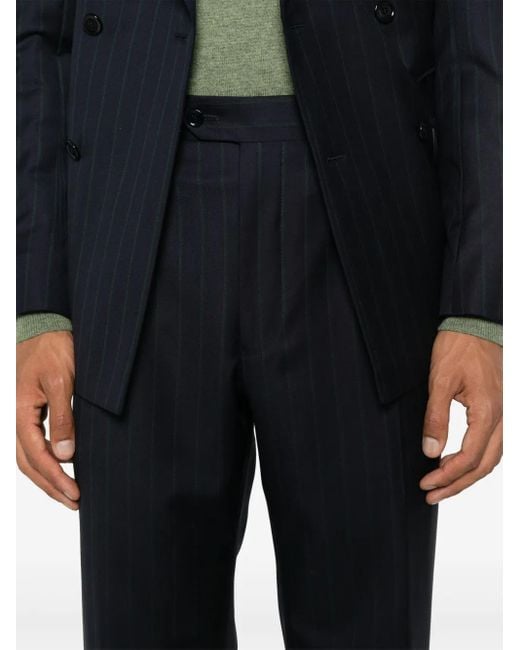 Fursac Blue Single-Breasted Blazer for men
