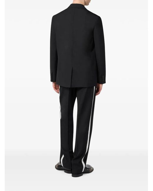 Moschino Black Printed Wool Jacket for men