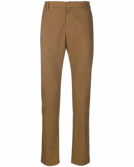 Dondup Natural Cropped Tapered Chino Trousers for men