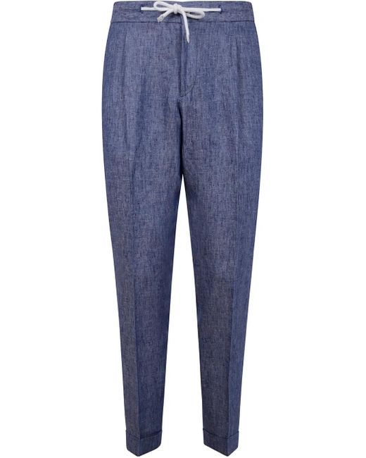 Pantalones con cordones Barba Napoli de hombre de color Blue
