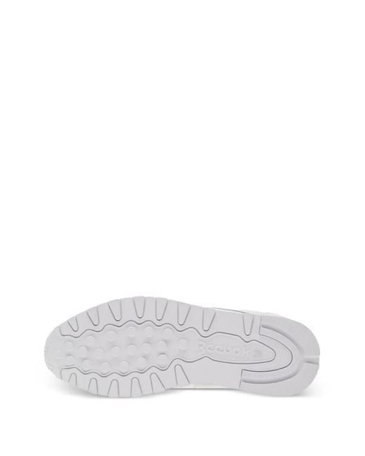 Reebok White Lace-Up Leather Sneakers