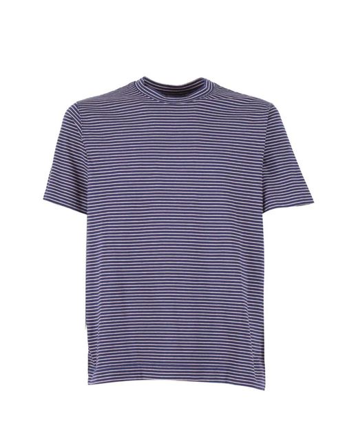 Circolo 1901 Purple Horizontal-Stripe T-Shirt for men