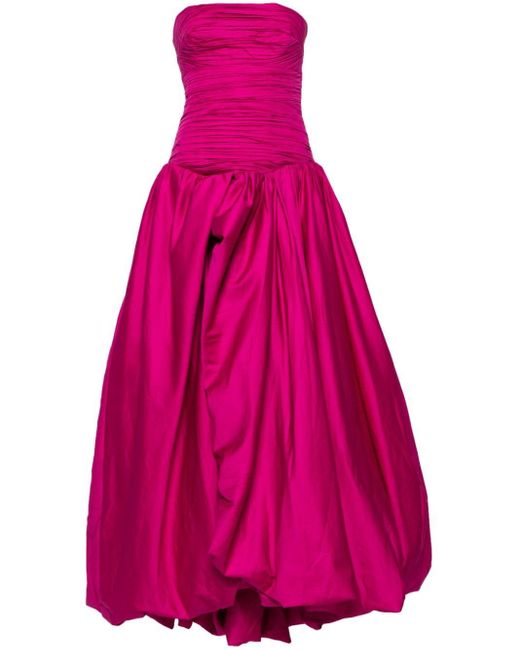 Aje. Violette Asymmetric Strapless Gown Pink