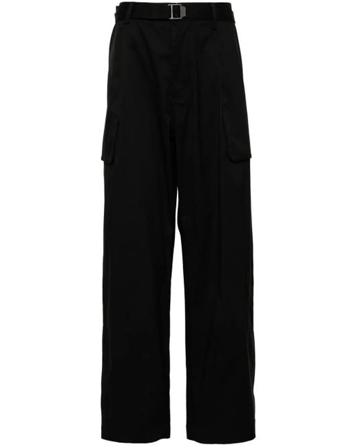 CROQUIS Black Belted Trousers for men