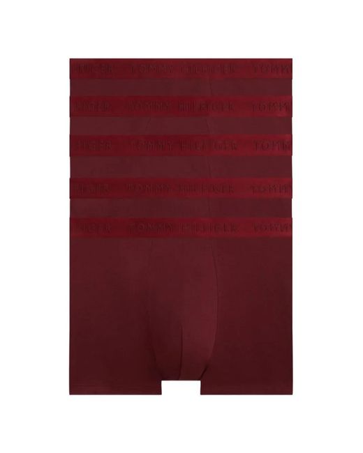 Tommy Hilfiger Purple Logo-Waistband Boxers (Pack Of Three) for men