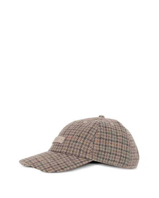 Autry Gray Houndstooth-Pattern Baseball Cap for men