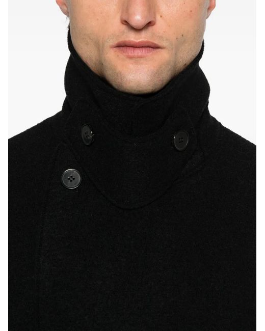 Manteau En Laine À Boutonnière Croisée Harris Wharf London pour homme en coloris Black