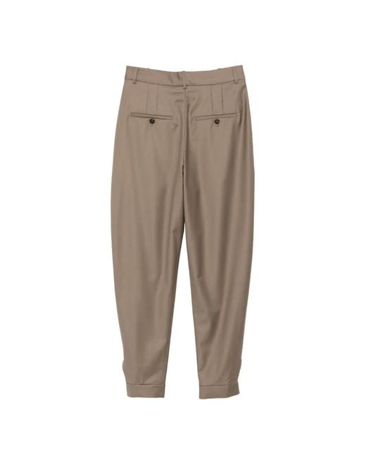 Rohe Natural Pleated Button-Cuff Trousers