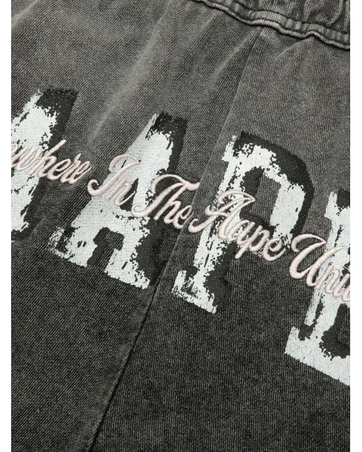 Aape By A Bathing Ape Gray Drawstring Shorts