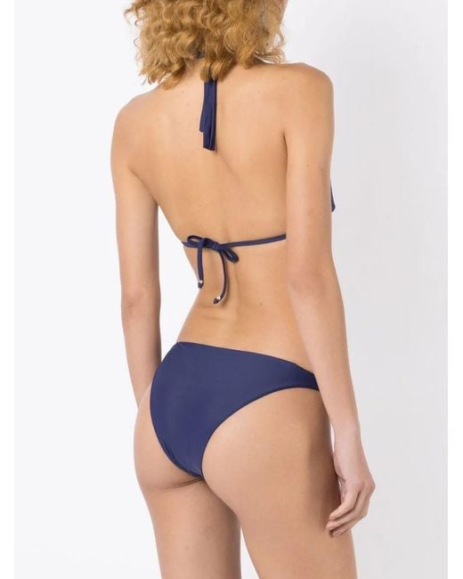 Amir Slama Blue Halterneck Non-Wired Bikini Set