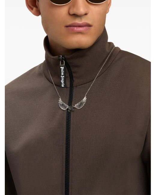 メンズ Palm Angels ジップアップ トラックジャケット Brown